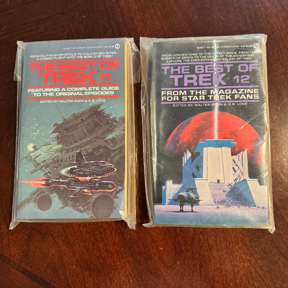 THE BEST OF TREK #11 and #12 Signet Star Trek Paperback Protective Sleeve